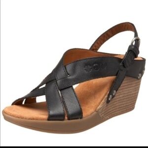 Lucky Brand Bree‎ adjustable leather wedges Sandals